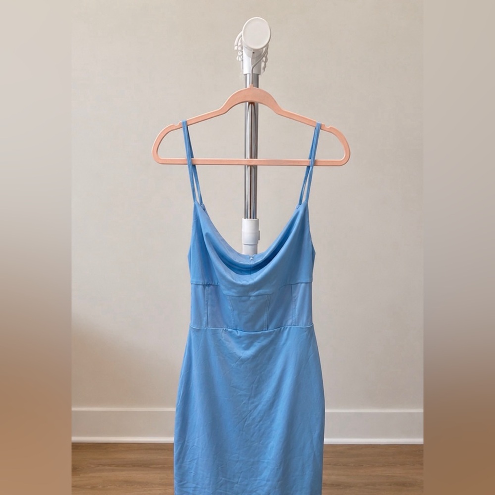 Hello Molly Light Blue Slip Dress with Adjustable Straps